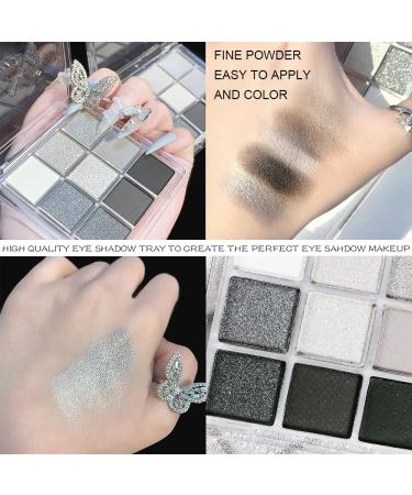 KARNAR Smokey Eye Eyeshadow Palette - 9 Color Cool Toned Shimmer Glitter Shades - Buy Online on GoSupps.com