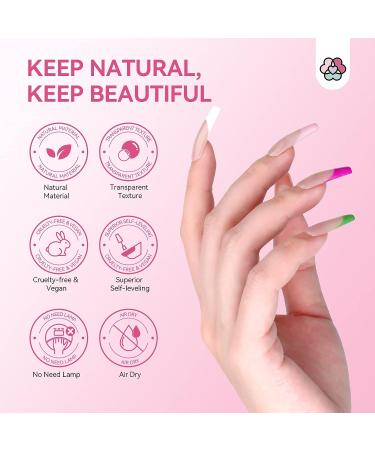 Saviland 8Pcs Dip Powder Liquid Set - Base, Top Coat, Activator, Brush Saver, Nail File - 15ml/0.5oz - Nail Accessories for Dip Powder Nails - Buy Online on GoSupps.com