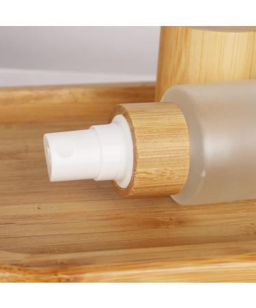 Cosidea 6-Pack 60ml Glass Spray Bottles with Bamboo Lid | Fine Mist Pumps for Perfume & Toner | Eco-Friendly Containers for Toiletries - Buy Online on GoSupps.com