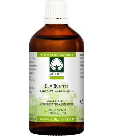 Wellnest Clarkin Test Herbal Bitter Concentrate 100ml | Vegan Darm Detox Kur | Hulda Clark Recipe | With Black Walnut Olive Leaf Clove - Buy Online on GoSupps.com