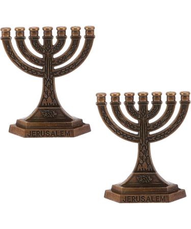 HOMSFOU 4 pcs Arms Branch Judaica Decoration Party Menorah Land Religious Office Holder Fengshui Holders Adornments Shabbat Worship Vintage Jerusalem for Chruch Home Dinner Statue - Buy Online on GoSupps.com