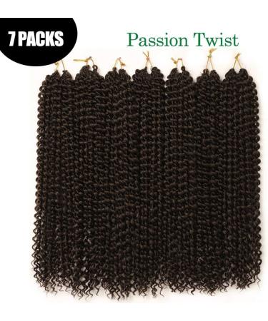 Passion Twist Hair - 24 Inch Water Wave Crochet Extensions (7 Packs) | Long Bohemian Braiding Hair | Synthetic Passion Twist 4# - Buy Online on GoSupps.com