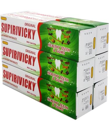 Buy 6 x Supirivicky Ayurvedic Toothpaste (75ml) - Fluoride Free for Healthy Teeth | International Shipping Available - Buy Online on GoSupps.com