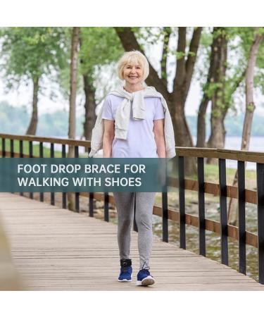 Buy Drop Foot Brace - Reel-Adjust AFO for Walking Ankle Support for Plantar Fasciitis & Tendonitis - Unisex - Buy Online on GoSupps.com