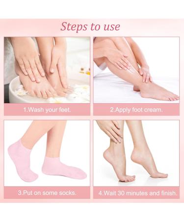 Silicone Socks 2 Pairs Foot Spa Pedicure Silicone Socks Moisturizing Socks Women Soft Gel Heel Socks Silicone Foot Moisturising Socks Soft Gel Heel for Women Dry Cracked Feet 2pc - Buy Online on GoSupps.com