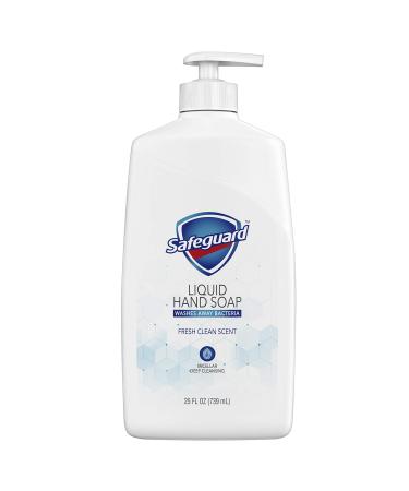 Safeguard Liquid Hand Soap Micellar Deep Cleansing Fresh Clean Scent | Washes Away Bacteria - 25 Ounce Bottle (Pack of 2)