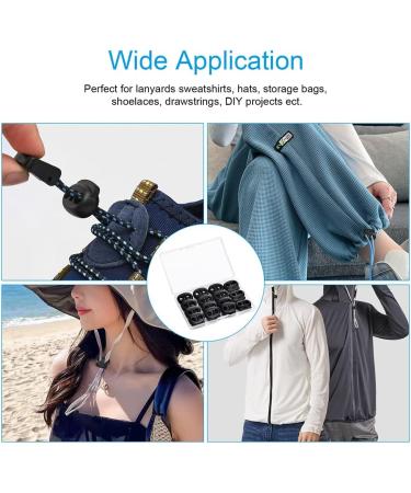Deesea 15 PCS Double Hole Plastic Cord Locks End Spring Stop Toggle Stoppers - Ideal for Drawstrings, Paracord, Shoelaces, Backpacks - Durable Cord Stopper Lanyard String Toggles (15 Double Hole) - Buy Online on GoSupps.com