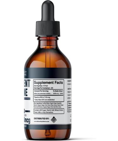 Organic Nascent Iodine Drops | 2800mcg | Potassium Iodide Supplement | Vegan-Friendly | 2oz Clear Color - Buy Online on GoSupps.com