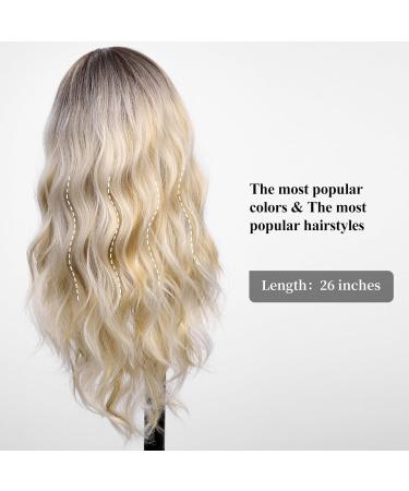 Haircube Gold Blonde Highlighted Long Curly Wig with Pony - Natural Heat-Resistant Synthetic Hairstyle for Fashionable Looks - Buy Online on GoSupps.com