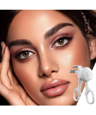 Heated Eyelash Curler - Eyelash Curler for Cosmetics Eyelash Perm Tool for Women | Quick Heating Silicone Eyelash Curler Refillable Makeup Tool Portable Compact White. - Buy Online on GoSupps.com