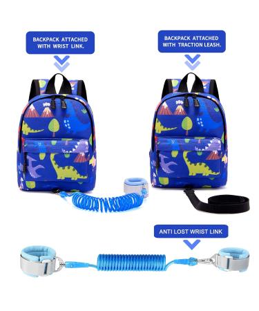 Accmor Toddler Dinosaur Backpack with Anti Lost Leash - Blue - Buy Online on GoSupps.com