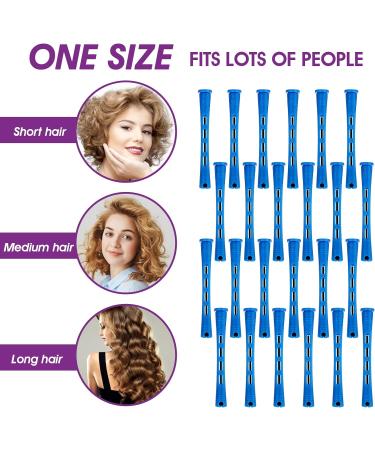 24pcs Hair Perm Rods Cold Wave Rods Plastic Perming Rods Hair Curling Rollers Curlers for Long Hair Medium and Short Hair Salon hairdressing Curlers with Pintail Comb for Women Natural Hair Styling - Buy Online on GoSupps.com