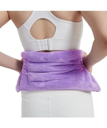 Microwavable Heating Pad, 8 x 18" Microwave Heated Pad for Pain Relief, Multipurpose Heating Pads for Neck, Shoulder, Muscle, Knee and Back Pain, Reusable Moist Heating Pads for Warm Therapy,Purple