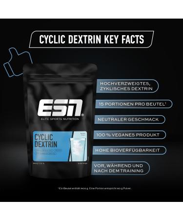 ESN Cyclic Dextrin 900g - Vegan & Lactose-Free 15 Portions Premium Quality Made in Germany - Enhance Performance & Recovery - Buy Online on GoSupps.com