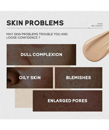 Trendyfave Mens BB Cream Foundation BB Cream Light Face Moisturiser For Oily Skin Concealer For Mature Skin Face Make-Up Anti Age Face Cream Anti Redness Cream For Face - Buy Online on GoSupps.com