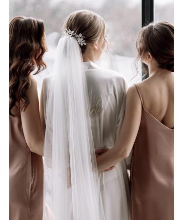 SWEETV Rhinestone Wedding Hair Pins - Bridal Hair Accessories for Brides, 2Pcs Silver Hair Pieces - Buy Online on GoSupps.com