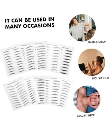 FOMIYES 30 sheets Temporary Sticker Eyebrow Tattoos Eyebrows Hair-like Waterproof Brow Stickers False 1 count (Pack of 1) Blackx3pcs - Buy Online on GoSupps.com