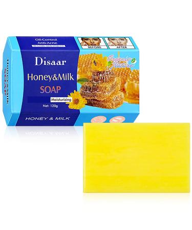 Honey Milk Soap Moisturizing Cleanses Pores Repair Skin Reduces Wrinkles Restore 120g / 4.23oz