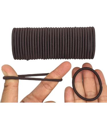 12 PCS BROWN Elastic Hair Bands 3mm Elastic Hair Ties Ponytail Holders Bulk Hair Ties No Metal Gentle Elastics for Women Men Girls Kids (Brown) - A2THIBRO - Buy Online on GoSupps.com