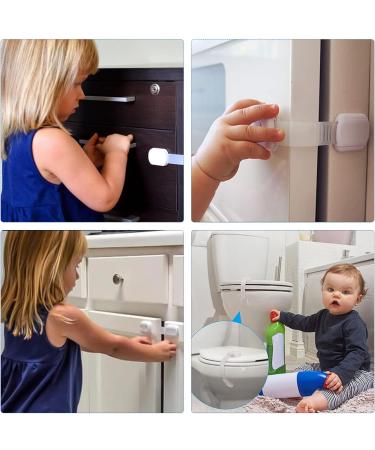 Baby Proof Cupboard Locks - 4 Pcs Child Safety Locks for Kitchen Drawers & Cabinets - Buy Online on GoSupps.com