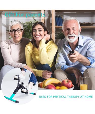 Uten Folding Pedal Exerciser - Portable Mini Desk Bike for Leg and Arm Exercise | Adjustable Sitting Workout with Electronic Display - Peacock Green - Buy Online on GoSupps.com