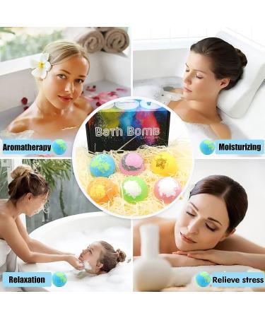 Choha Bath Bombs Gift Set - 6 Organic Bath Bombs for Women & Kids - Relaxing Spa Bath with Essential Oils - Self Care Gifts - Eucalyptus Peppermint Lavender - Buy Online on GoSupps.com
