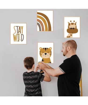 Funmo 6 Set A4 Wall Posters for Children's Room | Boho Baby Room Decoration & Murals | Perfect Wall Art for Girls - 21x30cm - Buy Online on GoSupps.com