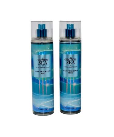 Bath & Body Works Fine Fragrance Mists Set of 2 8oz Each Bottle (Endless Sea)