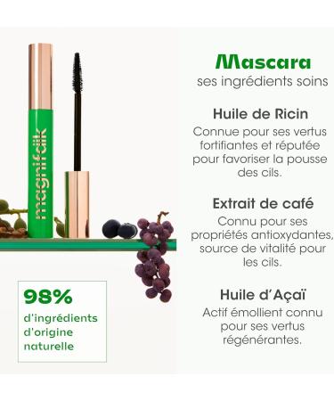 Magnifa k - Volume and Length Mascara - Intense Black Tint - 95% Natural Ingredients - Densifies thickens and lengthens lashes - Comfortable fiber-free formula - Oh la Lash - Buy Online on GoSupps.com