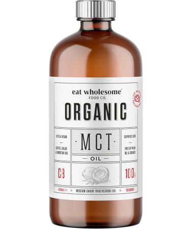 Eat Wholesome Organic High C8 100% Coconut MCT Oil in CO2 Neutral Glass Bottle 500 ml & Eat Wholesome Organic Raw Apple Cider Vinegar Unfiltered with The Mother in Box 1 l (Pack of 1) - Buy Online on GoSupps.com
