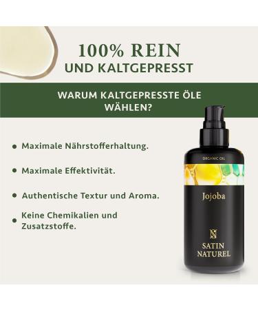 Jojoba Oil Bio Cold Pressed 100% Pure - Vegan Facial & Body Oil for Skin Hair & Nails | Anti-Aging Moisturizer - 200ml Organic Intensive Care - Buy Online on GoSupps.com
