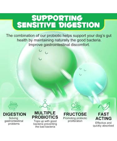 ZyranovaE 60Pcs Probiotics for Dogs - Gut & Immunity Health, Allergy Relief, Upset Stomach - Duck Flavor - Small, Medium, Large Dogs - Buy Online on GoSupps.com