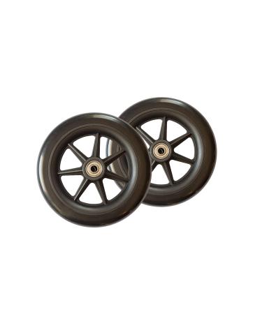 Stander Walker Replacement 15 Centimetre Wheels for The EZ Fold-N-Go Walker and Able Life Space Saver Walker Set of 2 Black (Eligible for VAT Relief in The UK)
