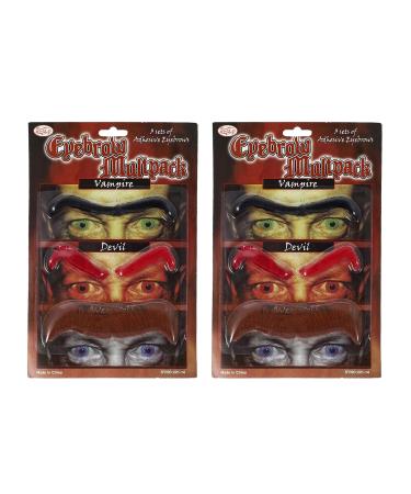 Fomiyes 18 Couples Halloween False Eyebrows & Facial Hair | Cosplay Props & Christmas Jewelry | International Shipping Available - Buy Online on GoSupps.com