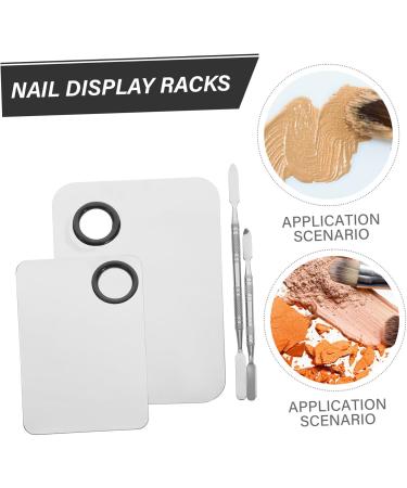 Healeved Cosmetic Mixing Plate Set - Makeup Palette & Foundation Blending Tray for Manicures - Metal Mixing Tool (14.9x10x0.3cm) - International Shipping Available - Buy Online on GoSupps.com