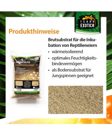 Vermiculite Fine 2-3 mm Terrarium Substrate - Ideal for Reptile Breeding & Incubation | Sterile & Germ-Free (4 Liters) - Buy Online on GoSupps.com