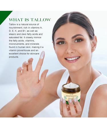 ASDToTio Handmade Whipped Tallow Balm for Skin Care- All Natural Grass Fed Beef Tallow All Purpose Balm Face and Body Moisturizing Cream Tallow Balm For Dry Skin- 2 oz - Buy Online on GoSupps.com