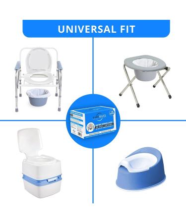 KAREMAXX Commode Liners Disposable 100 Pack - Leak Proof Portable Toilet Bags for Adults - Strong Drawstring, Clean & Hygienic Experience - No Absorbent Pads - Universal Fit - Buy Online on GoSupps.com