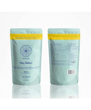 100% Vegan Sleep Support Drink Mix NIYAMA Hey Relax|Magnesium Bisglycinate Powder | Calms Muscles Promotes Better Sleep | Stress Relief | Paleo Keto Friendly | Fresh Pineapple (48 servings) - Buy Online on GoSupps.com