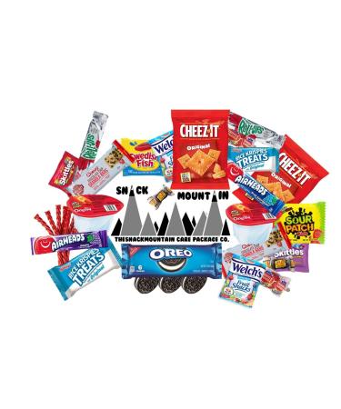 Snack Mountain Care Package (25 Count) Cookies Chewy Granola Bar Candy Chips Popcorn Variety Gift Bundle Mix College Students Holiday Assortment Basket - Buy Online on GoSupps.com