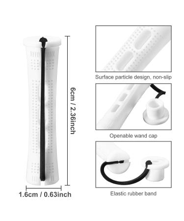 60 Permanent Hair Rods - Non-Slip Cold Wave Curlers Short Plastic Hair Rolls with Rubber Bands - 0.63 Inches (Pack of 60) - Buy Online on GoSupps.com