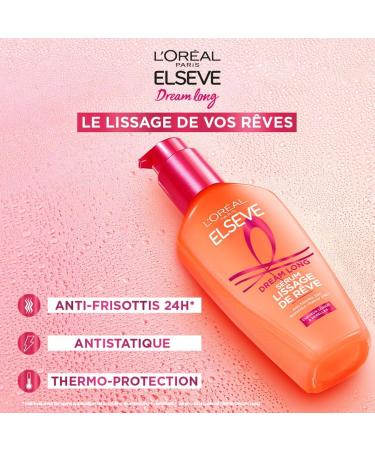L OR AL PARIS - Dream Smoothing Serum - 24h Heat Protector and Anti-Frizz - Enriched with Vegetable Keratin and Cocoa Butter - Elseve Dream Long - 100 ml - Buy Online on GoSupps.com