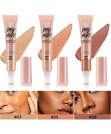 Matte Concealer Natural Matte Finish Freckles Tear Gap Nose Shadow Contour Stick 24h Full Coverage Matte Finish-12ml/0.14oz (04#) - Buy Online on GoSupps.com