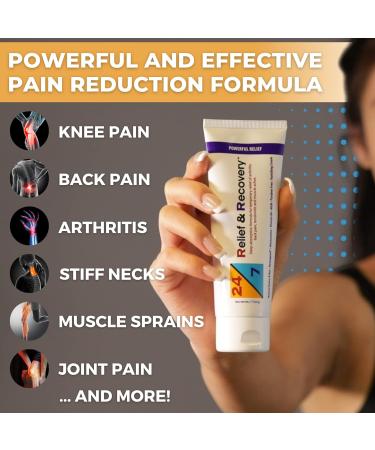 24/7 Relief & Recovery Topical Pain Relief Cream - Effective Muscle & Joint Pain Relief for Bursitis Sciatica & Feet - 4oz Tube - Buy Online on GoSupps.com