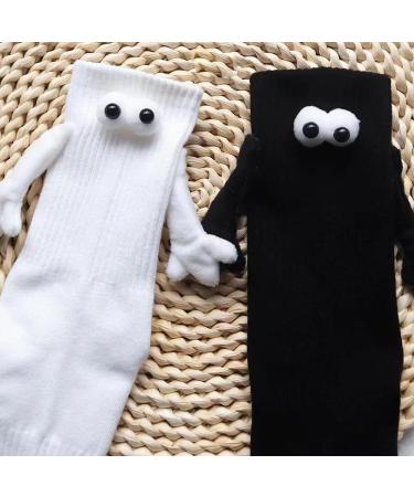 VVZZL Funny Magnetic Suction 3D Doll Couple White Socks - 3 Pairs - Buy Online on GoSupps.com