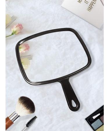 Gladmart Square Black Hand Mirror with Handle - Ideal for Salon, Barber, and Hairdressing (9 x 12.4 inches) - Buy Online on GoSupps.com