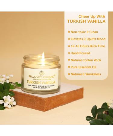 Buy Bella Vita Organic Aroma Candles Set of 4 - Scented Vanilla Cinnamon Lavender & Rose - Perfect for Gifting & Home Decor - 60G Each Up to 15 Hours Burn Time - International Shipping Available - Buy Online on GoSupps.com