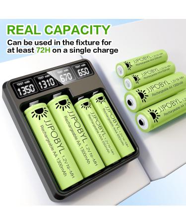 1.2V Ni-MH AAA Rechargeable Batteries 650mAh - Perfect for Outdoor Solar Lights & Garden Lighting (12 Pack - Buy Online on GoSupps.com
