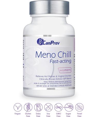 CanPrev - Meno Chill Fast-Acting for Women 60 v-caps - Helps Support Healthy Mood Balance During Menopause - Helps to Relieve Restlessness and Nervousness - Buy Online on GoSupps.com