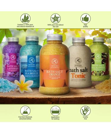 Orange Bath Salts with Natural Essential Oil 21.16 Oz | Beauty, Bathing, Body Care, Wellness, Spa - Buy Online on GoSupps.com